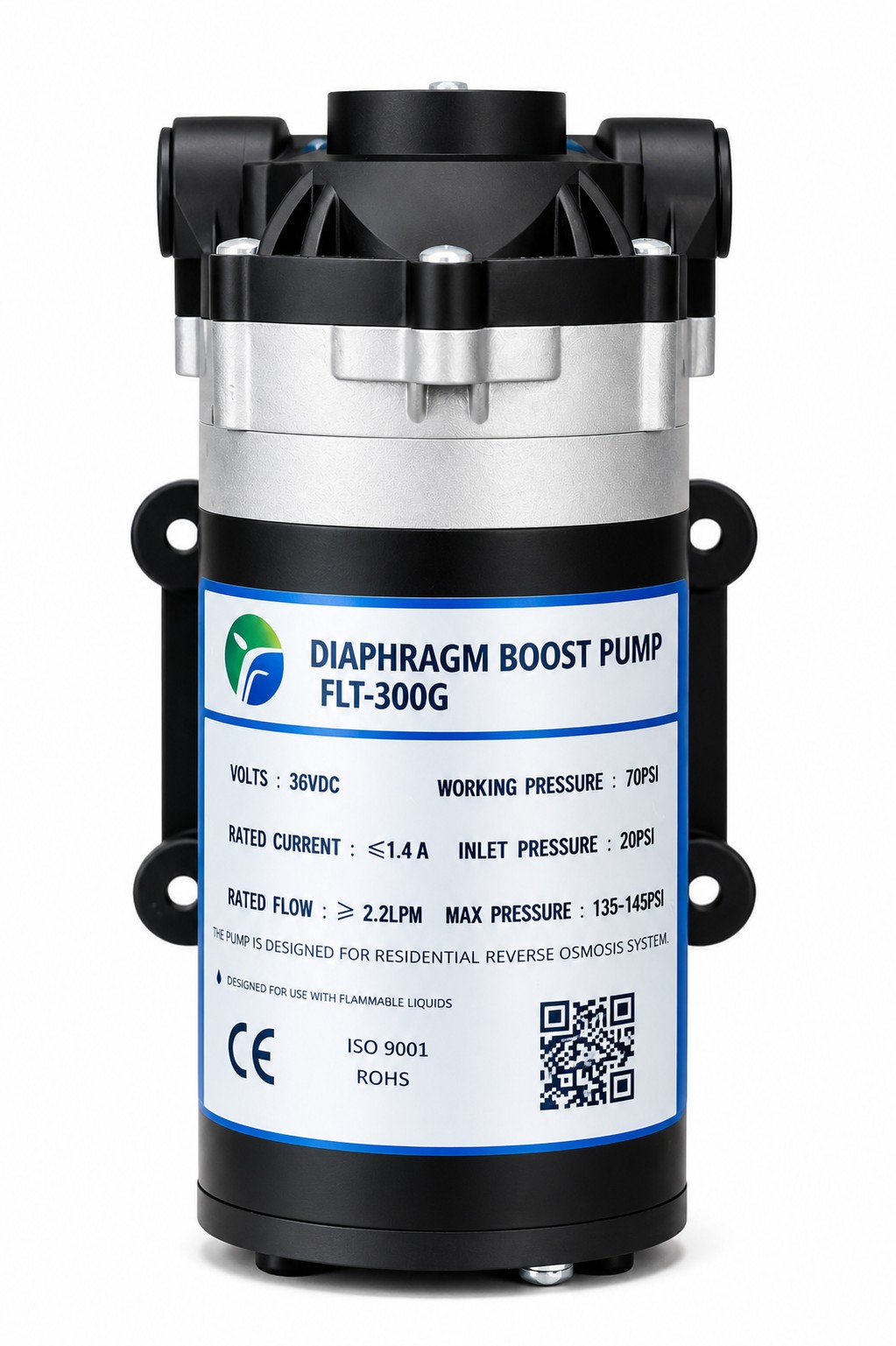 FLT-300G RO Nasos (Booster Pump) – 36V Yüksək Təzyiqli Su Filtri Nasosu